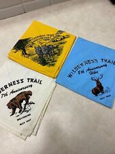 Lot of 3 Boy Scout Wilderness Trail Anniversary Hike Neckerchiefs - 1966, 1967,  picture