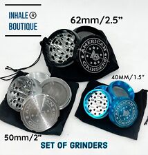 AMERICANGRINDER®️ Set Of Grinders: Three Sizes CNC-machined Extremely DURABLE picture