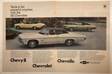 1968 Chevrolet Nova, Impala And Chevelle Big Print Photo Ad 13x20 Vintage picture