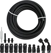 Oil Line 6AN Nylon Stainless Steel Braided Fuel Hose Fuel Adapter Kit picture