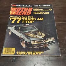 MotorTrend August 1976 Pontiac's Rare Bird '77 Trans AM T-Top 1977 Ford LTD II picture