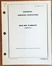 1955/59 Echo Box TS-488A/UP Radar Handbook Operating Instructions picture