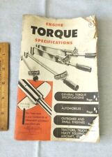 Sturtevant Engine Torque Specifications Vintage 1964 Guide Brochure Book Manual  picture