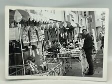 Vtg 1960s Photo Man Shopping Japan Street Market Vendors picture