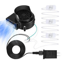12V Small Air Fan Blower Motor with 1.5A Adapter with 3 LED Light String picture