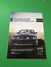 2010 2011 FORD MUSTANG GT ORIGINAL VINTAGE PRINT AD ADVERTISEMENT A2 picture