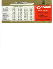 S/S Oceanic Ocan Liner Plastic Calendar for 1967-1970 & Important Holidays Dates picture