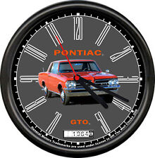 Licensed 1964 Pontiac GTO Muscle Car General Motors Sign Wall Clock picture