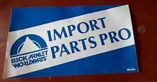 NOS VINTAGE Beck Arnley Import Parts AUTOMOTIVE DRAG RACE HOT ROD DECAL STICKER picture
