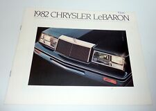 1982 Chrysler LeBARON Brochure / Catalog with Color Chart: Le Baron,Convertible picture