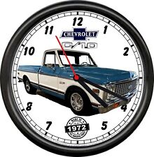 Licensed 1972 72 Chevy Chevrolet Blue C-10 Pickup General Motors Sign Wall Clock picture