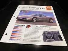 1998 Chevrolet Corvette Spec Sheet Brochure Photo Poster  picture