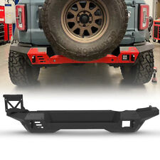 For 2021-2023 Ford Bronco Heavy Duty Steel Rear Bumper w/License Plate Holder picture
