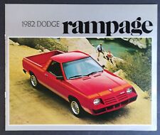 Vintage 1982 Dodge Rampage Full Color Original Brochure 323 picture