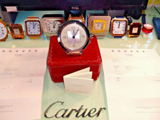 *** Cartier Pasha Stainless Clock with Box and booklet - Mint Condition *** picture