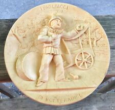 Vintage 1982 Ivory Alabaster Collector's Plate I Pagliacci Made in Italy picture
