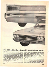 1965 Print Ad Chevrolet 1966 Chevelle SS 396 Super Sport Coupe Quick Reflexes picture