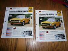 1979 - 1993  Volkswagen Cabriolet IMP BROCHURE - - Two for One picture