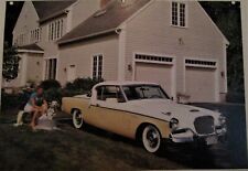 1956 Studebaker Skyhawk 2 dr ht car print (yellow & white) picture