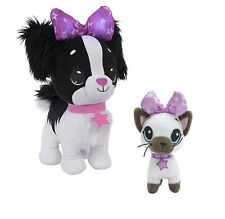 Wish Me Pets Bundle - Light Up LED Stuffed Animals - Black Cavalier Puppy and Mi picture