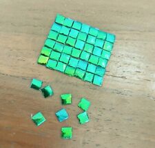500 Real Green Blue Jewel Beetle Wings Square Sequins 4x4 mm. DIY Craft Supply picture