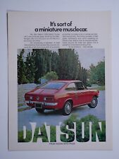 1972 Datsun 1200 Sort Of A Miniature Muscle Car Original Print Ad 8.5 x 11
