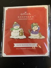 Hallmark Keepsake Ornament Club Pin 2018 Snow Buddy BUDDIES NEW picture