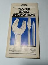 Vintage 1979 Ford Car Service Specifications Booklet picture