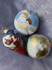Li Bien 2000, 2002, 2010 Christmas Angels Glass Ornaments Hand Painted Three Set picture