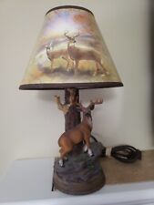 Accent Lamp Buck And Tree Detailed Resin 360° 3D Outdoor Scene With Decor Shade picture
