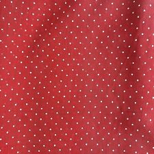 Vintage Red White Swiss Dot Fabric 4.5 Yards Piece Mini Dotted Semi Sheer picture
