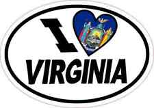 Oval I Love Virginia Sticker Car Truck Vehicle Bumper Decal picture