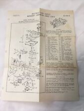 Instruction Sheet For Motorcraft Carburetor Model 2100-D picture