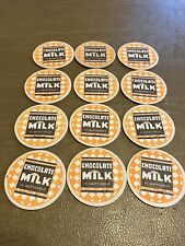 Lot of 12 Chocolate Milk Bottle Caps  picture