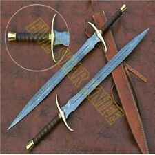 Custom Handmade Damascus Steel Viking Sword 36