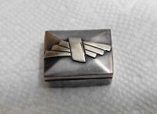 Vintage .925 Silver Small Hinged Trinket Box Handmade Mexico 10.6 gm picture