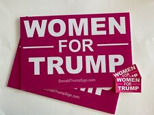2  Women For Trump ...MAGA ... Campaign Yard Signs+ 2 Decals picture