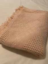 ❤️Pink Hearts 100% cotton woven waffle basket weave blanket throw USA picture