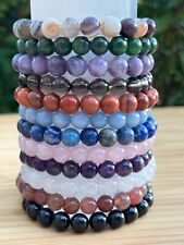 Wholesale Grade A++ Genuine Gemstone Bead Bracelets,  Choose from 80 Types Stone picture