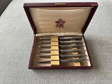 COLSON Stainless Steel Steak Knives in Wooden Box AUSTRIA picture