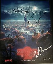 Stranger Things Signed 11x14 Photo Duffer Harbour Modine OnlineCOA AFTAL picture