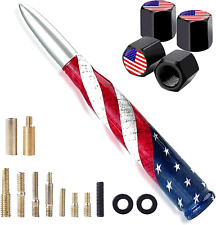 Car Truck Bullet Antenna with Valve Stem Caps for F150 F250 F350 Super Chevrolet picture