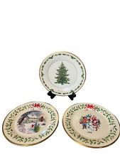 Set Of 3 Lenox Annual Holiday Collector Plates- 1991 1996 2000 picture