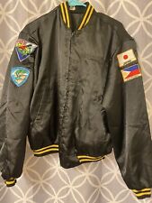 Vintage Operation Desert Storm Iraq Pac 90-91 Distressed Bomber Jacket Used picture