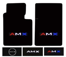 New 1968 - 1970 AMC AMX Carpet Floor Mats with Embroidered AMX Logo - Set of 2 picture