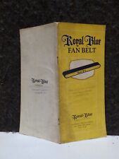 VINTAGE 1927 ROYAL BLUE FAN BELT AUTOMOTIVE PARTS CATALOG picture