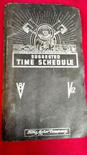 1939 Ford Mechanics Suggested Time Schedule Book V8 V12 Flathead Ford Mercury picture