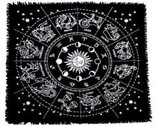 Silver Astrology Altar Cloth 24X24