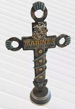 United State marines Military US cross with stand 12” The Few The Proud - NEW picture