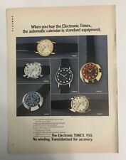 1972 Timex Electric Watch Vintage Print Advertisement Ad Automatic Calendar picture